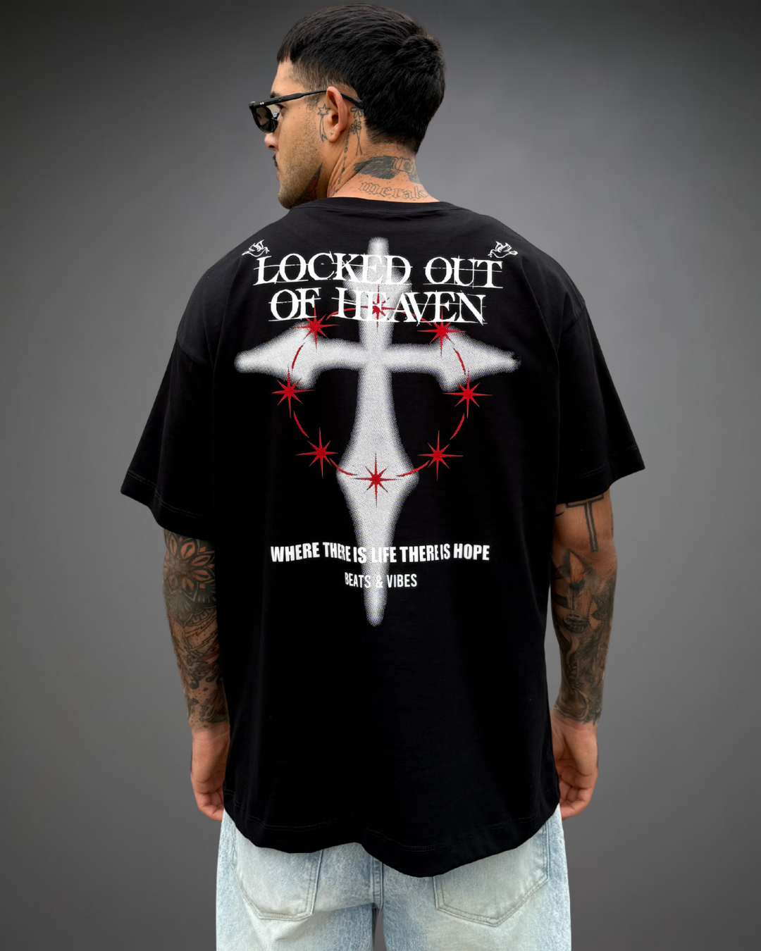 Polo Hombre Oversize Locked Out - Negro