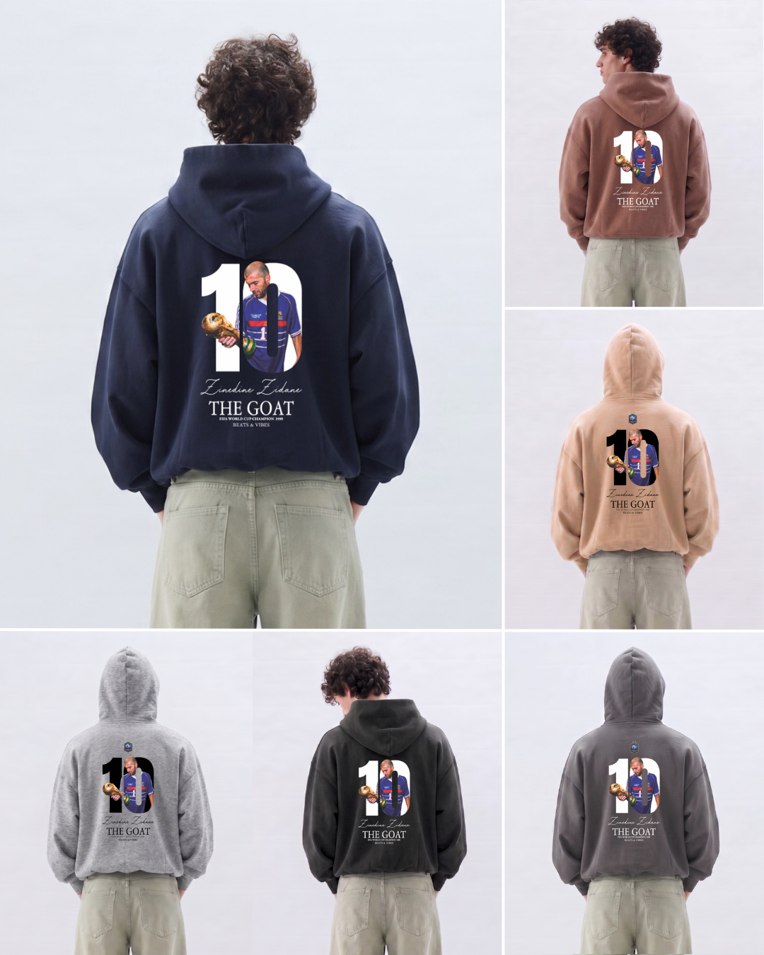 PROMO 2 X 130 - Hoodie Oversize "Zidane THE GOAT"
