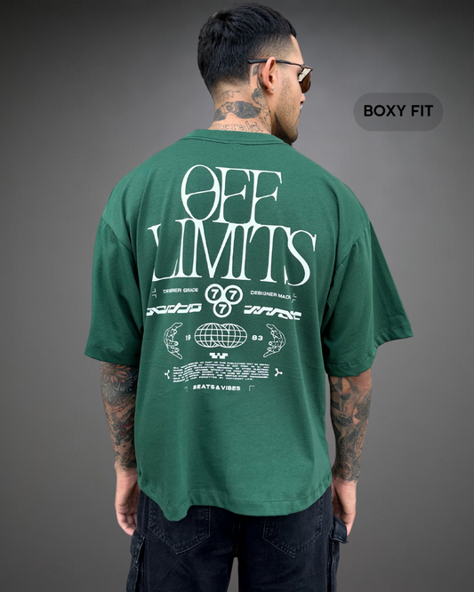 Polo Hombre Boxy Fit OFF LIMITS - Verde