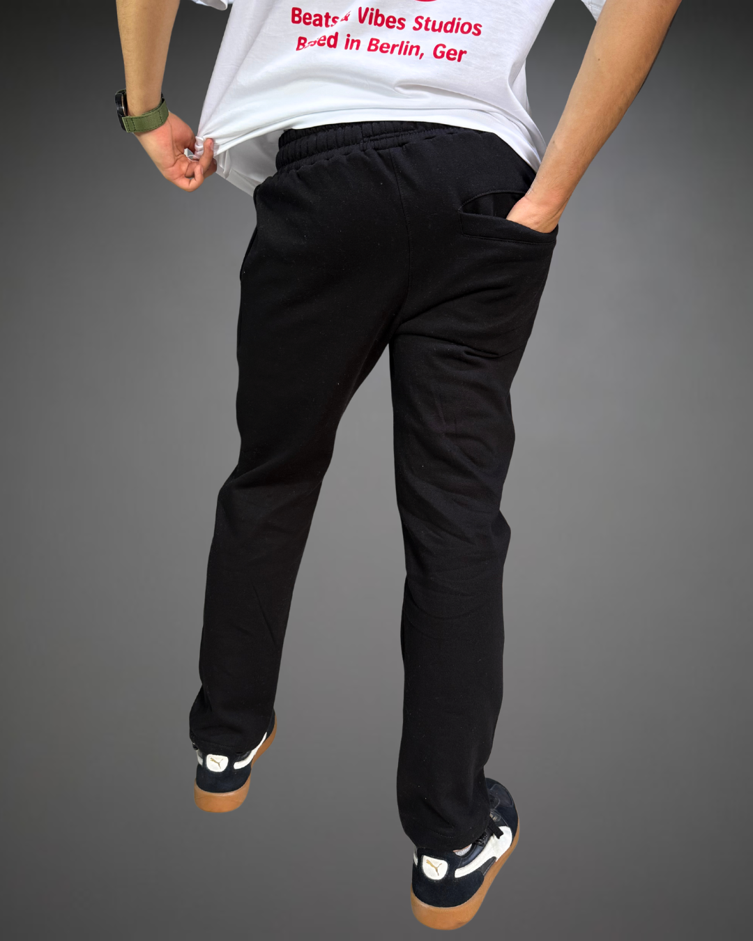 Jogger Recto Hombre Straight EveryDay Beats  - Negro