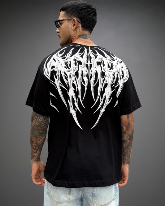 Polo Hombre Oversize True Tribal - Negro