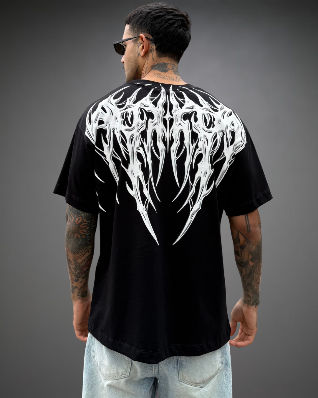 Polo Hombre Oversize True Tribal - Negro