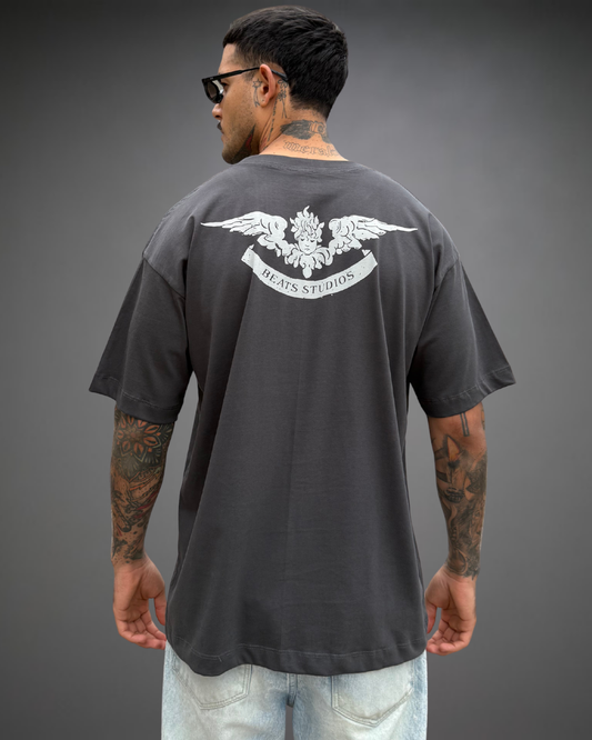 Polo Hombre Oversize Angel Studios Ft - Plomo