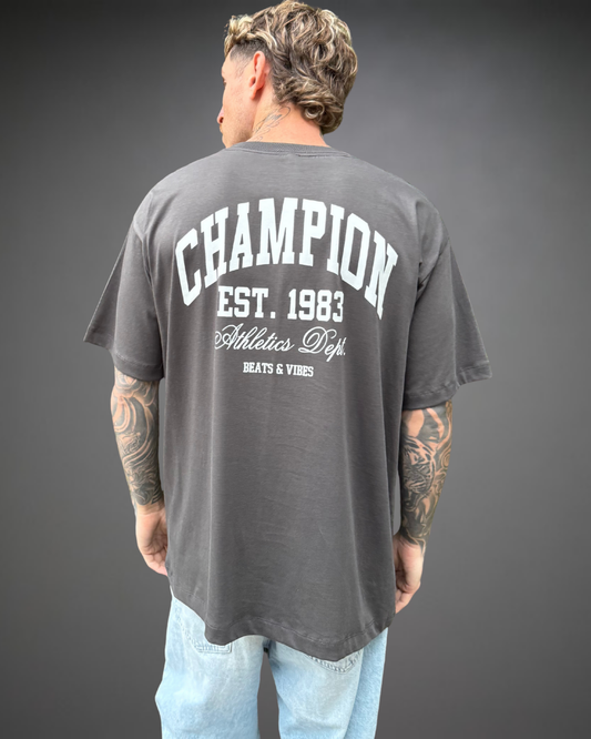 Polo Hombre Oversize CHAMPION - Plomo