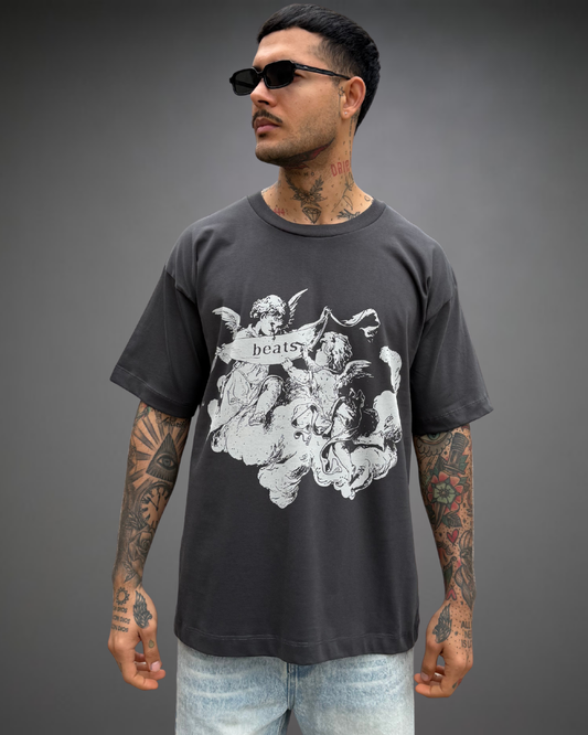 Polo Hombre Oversize Angel Studios Ft - Plomo