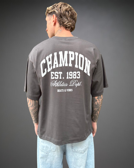 Polo Hombre Boxy Fit Champion - Plomo
