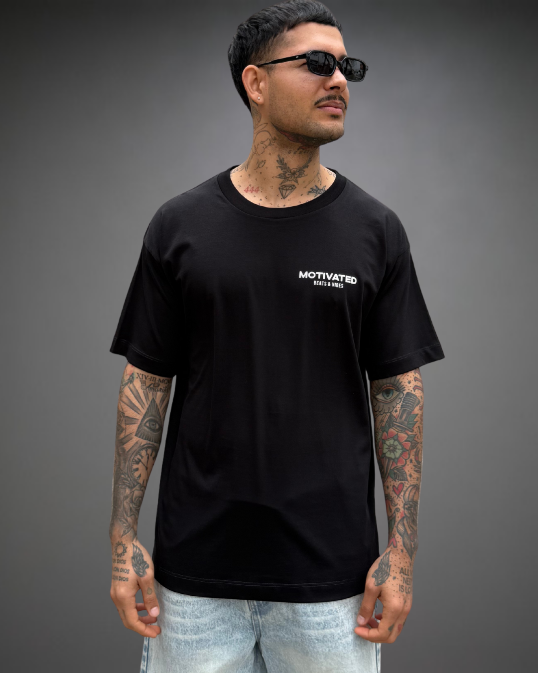 Polo Hombre Oversize Attitude - Negro