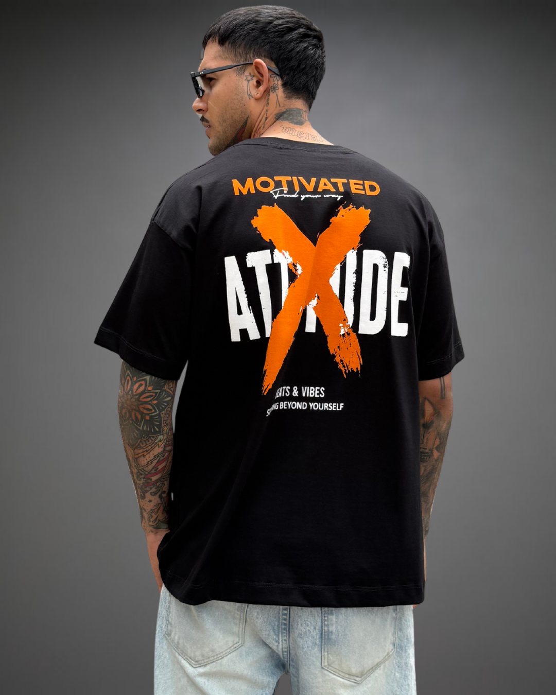 Polo Hombre Oversize Attitude - Negro