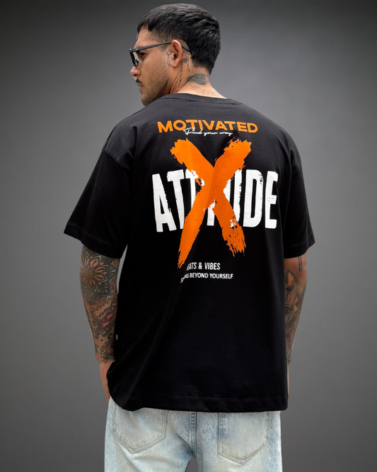 Polo Hombre Oversize Attitude - Negro