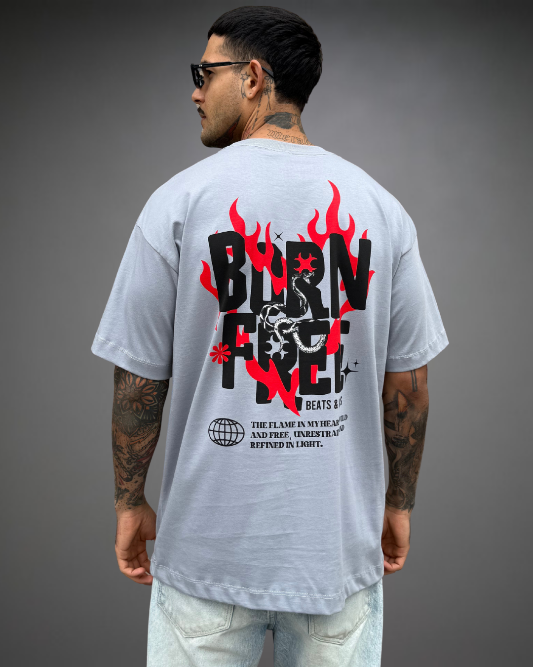 Polo Hombre Oversize Born Free - Plata