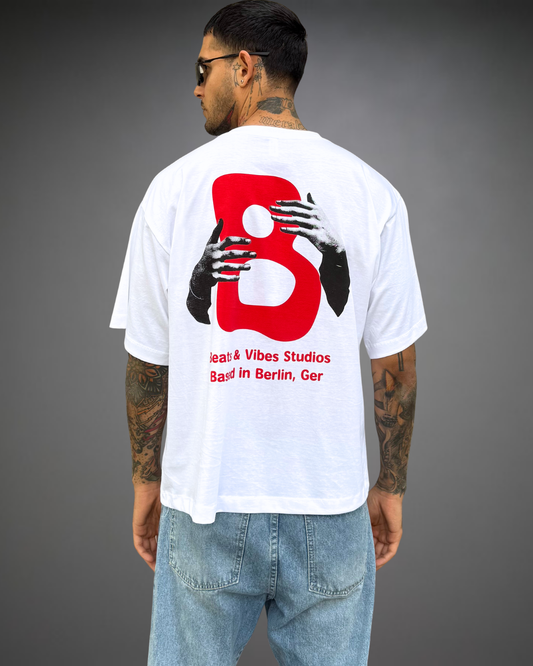 Polo Hombre Boxy Fit Take Beats - Blanco