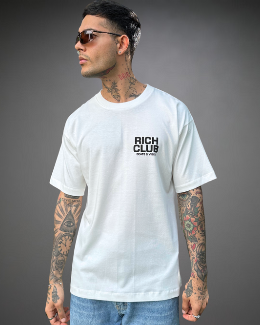 Polo Hombre Oversize Rich Club - Hueso