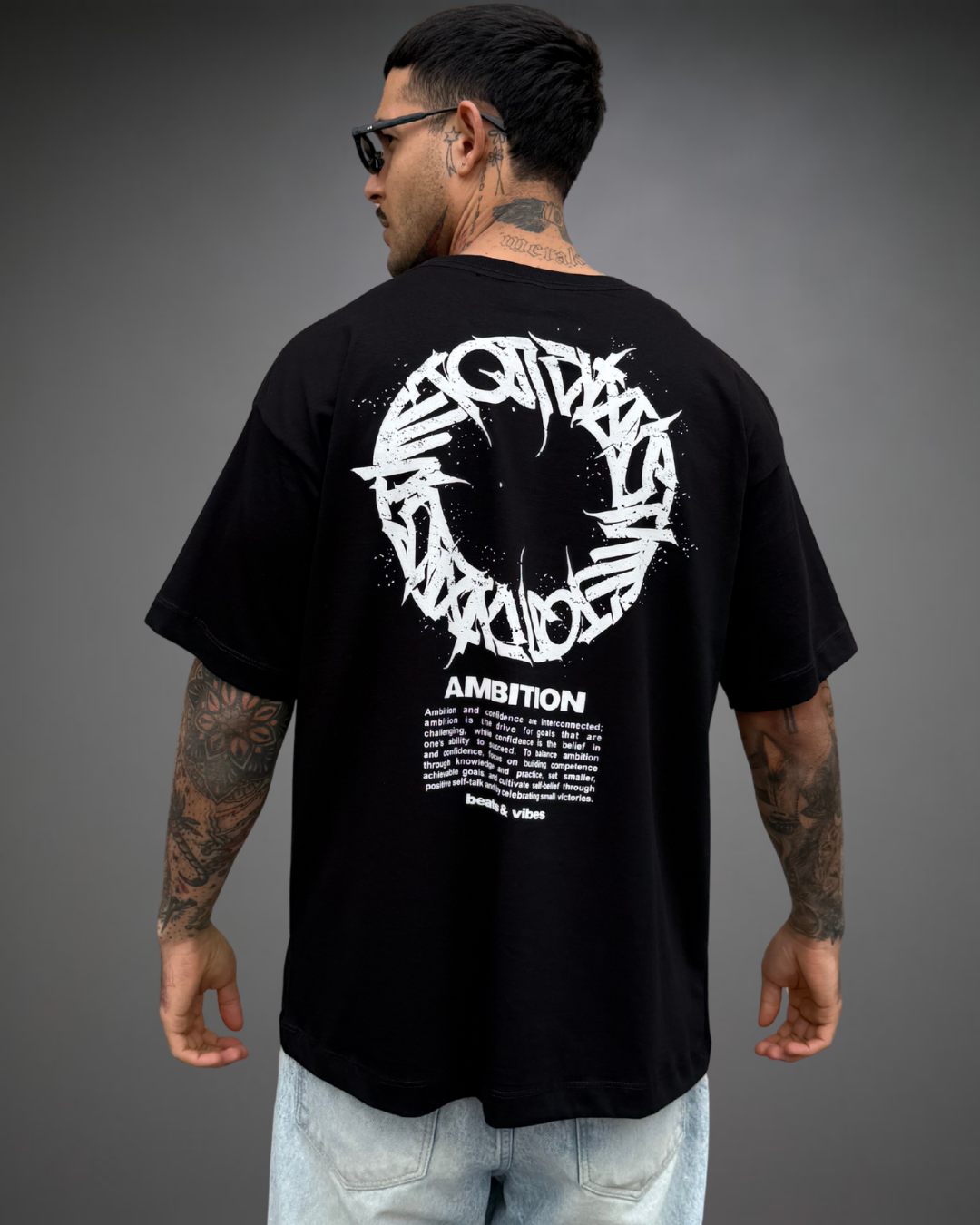 Polo Hombre Oversize Ambition - Negro