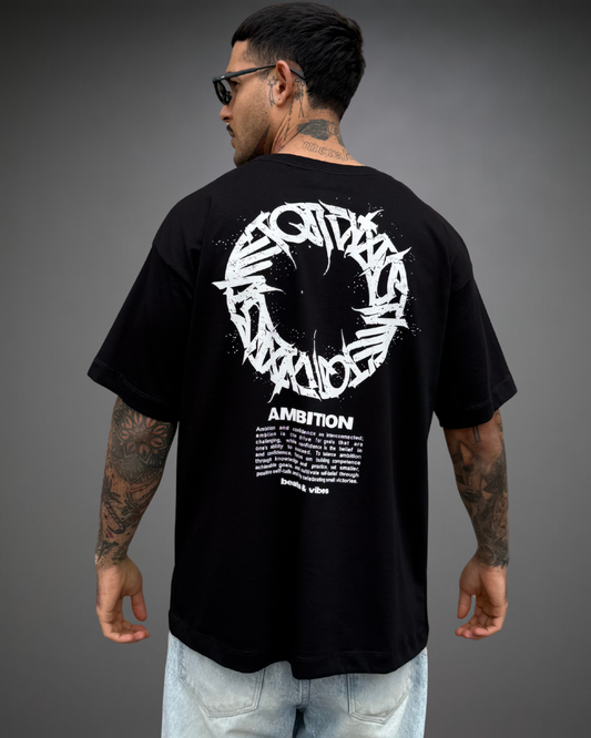 Polo Hombre Oversize Ambition - Negro