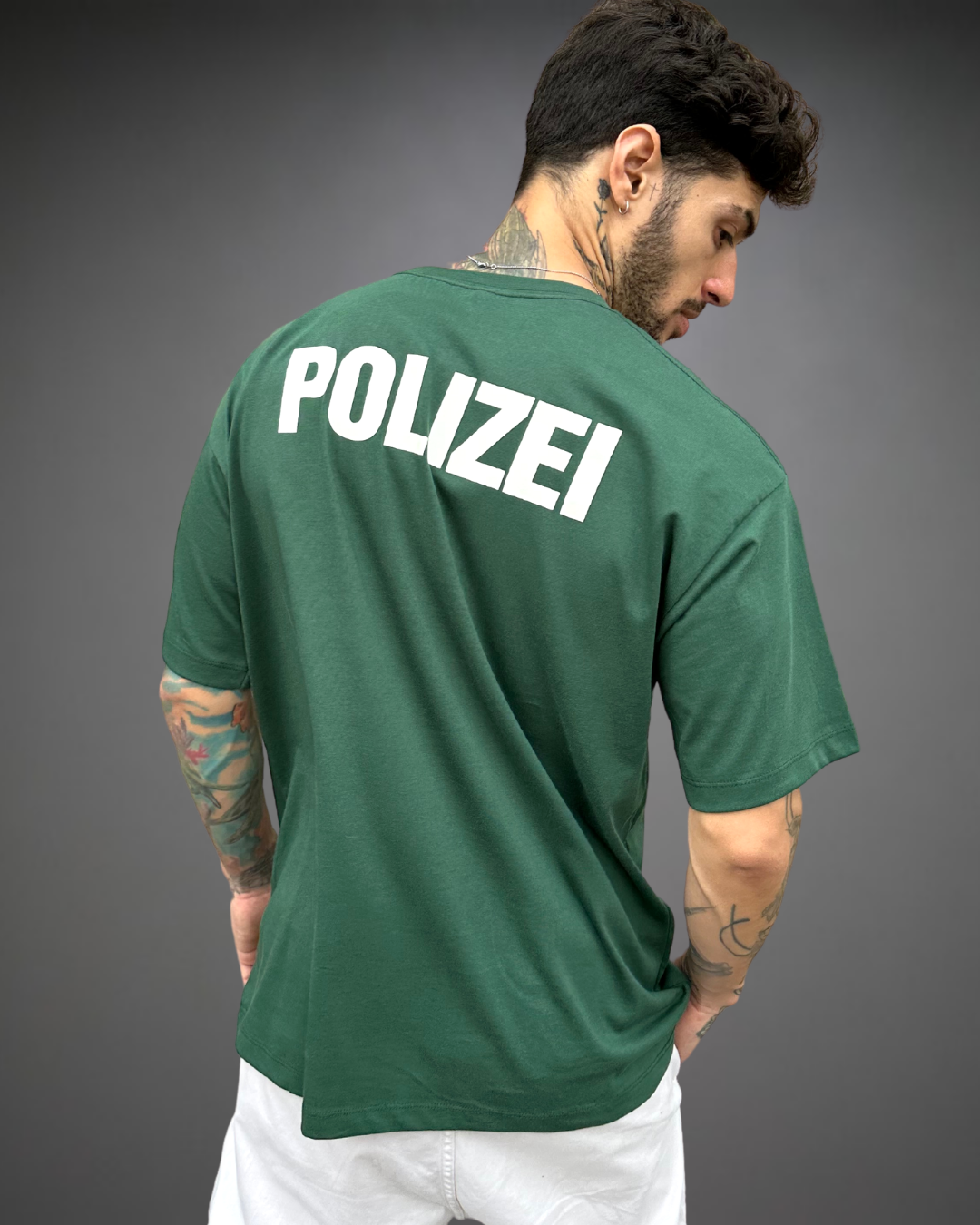 Polo Hombre Oversize Deutsche POLIZEI - Verde
