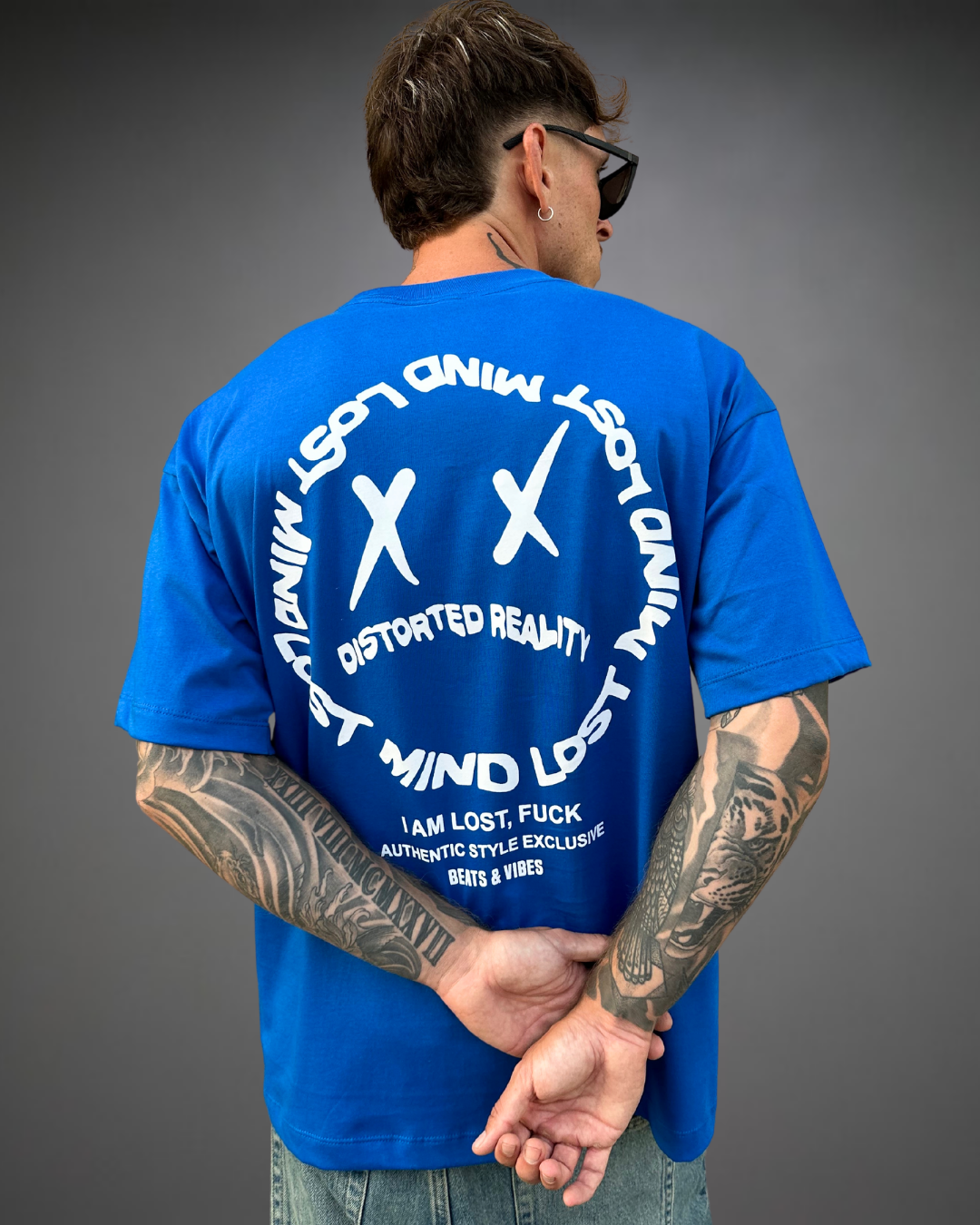 Polo Hombre Oversize Lost Mind - Azul