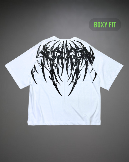 Polo Hombre Boxy Fit True Tribal - Blanco