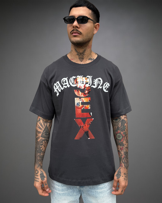Polo Hombre Oversize Sex Machine - Plomo