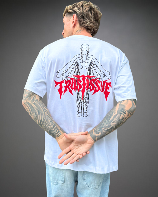 Polo Hombre Oversize TrustIssue - Blanco