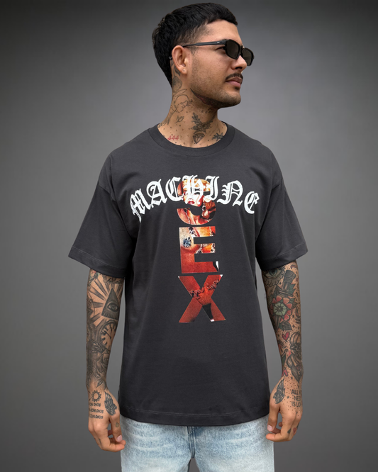 Polo Hombre Oversize Sex Machine - Plomo