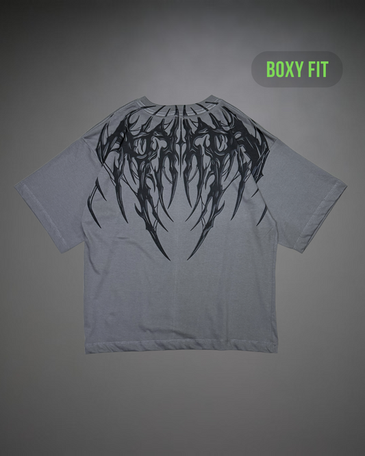 Polo Hombre Boxy Fit True Tribal - Plomo
