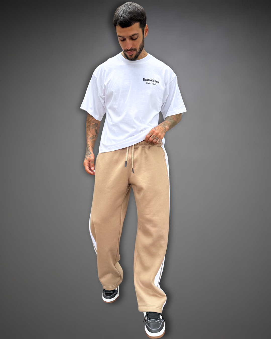 Jogger Striped Baggy  - Arena Oscuro