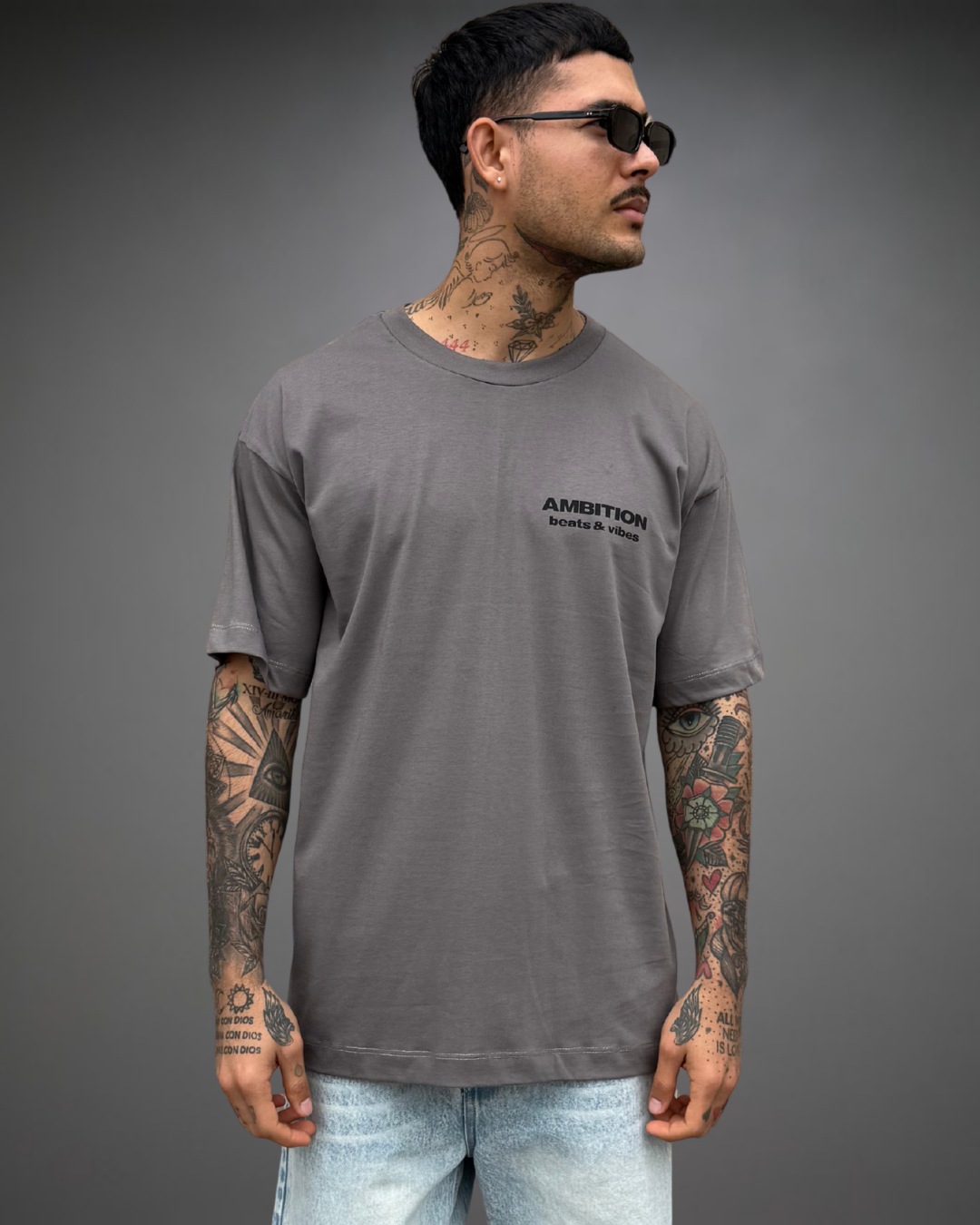 Polo Hombre Oversize Ambition - Gris