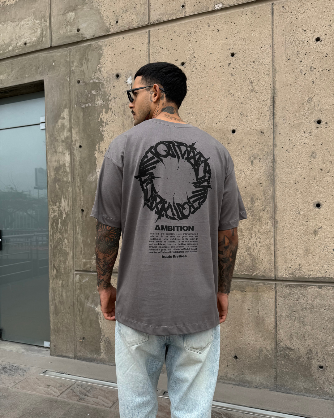 Polo Hombre Oversize Ambition - Gris