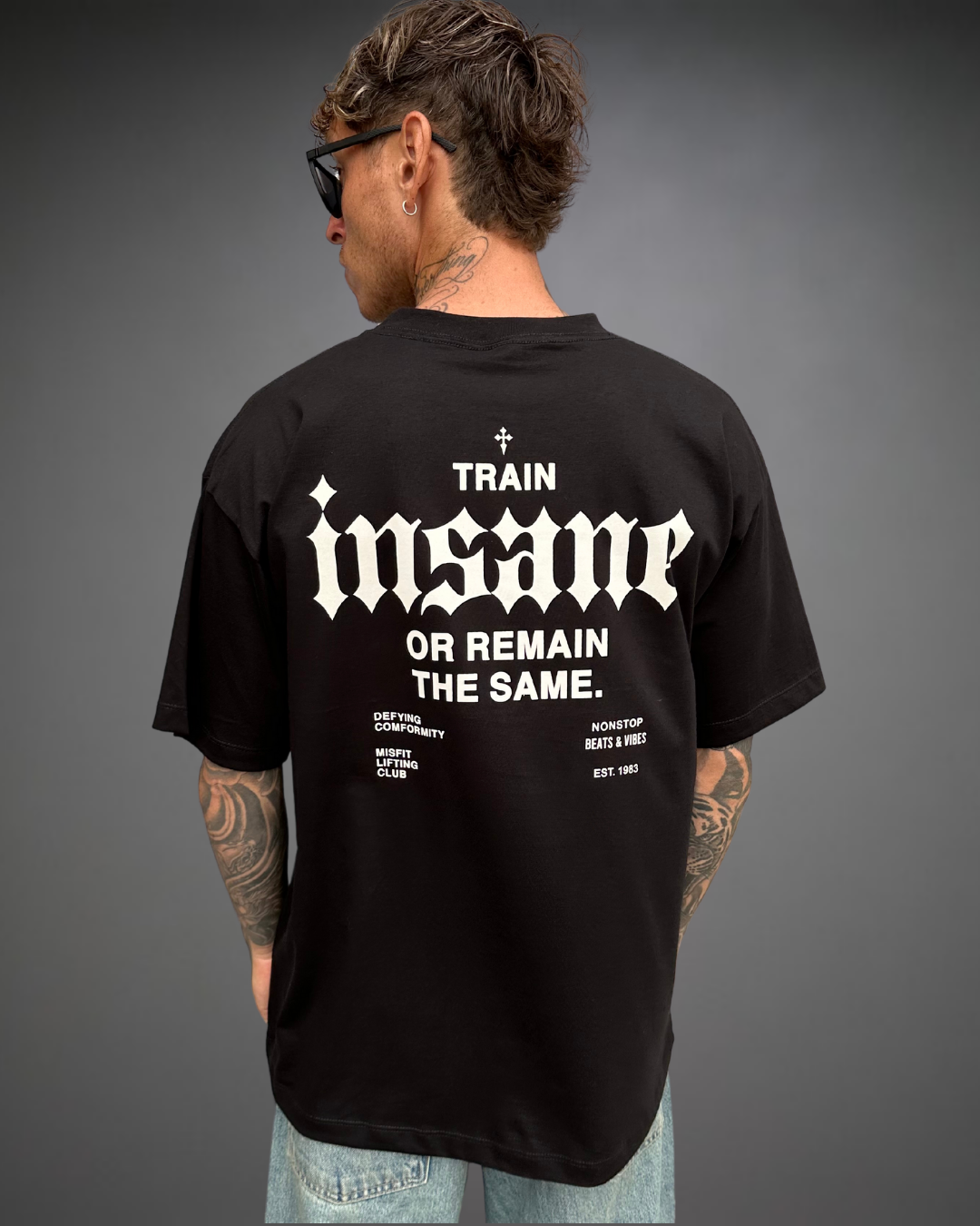 Polo Hombre Oversize Train Insane - Negro