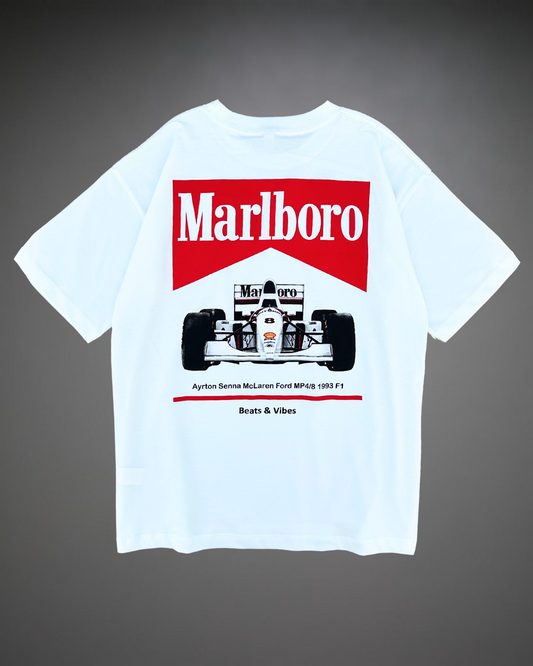 Polo Hombre Oversize Marlboro - Hueso