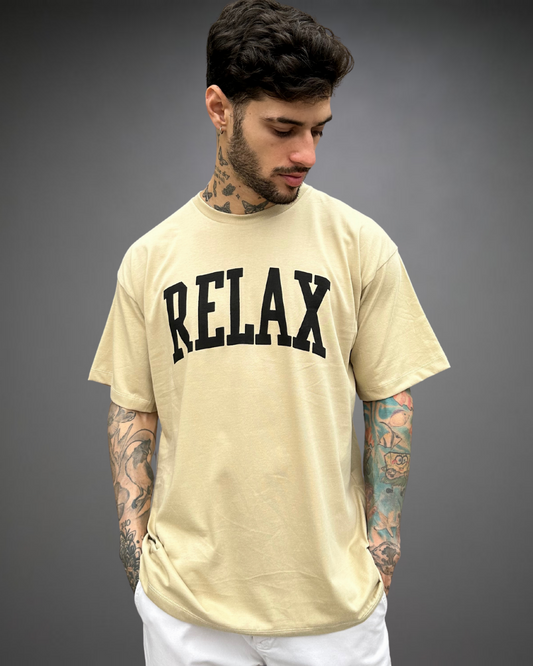 Polo Hombre Oversize Relax - Beige