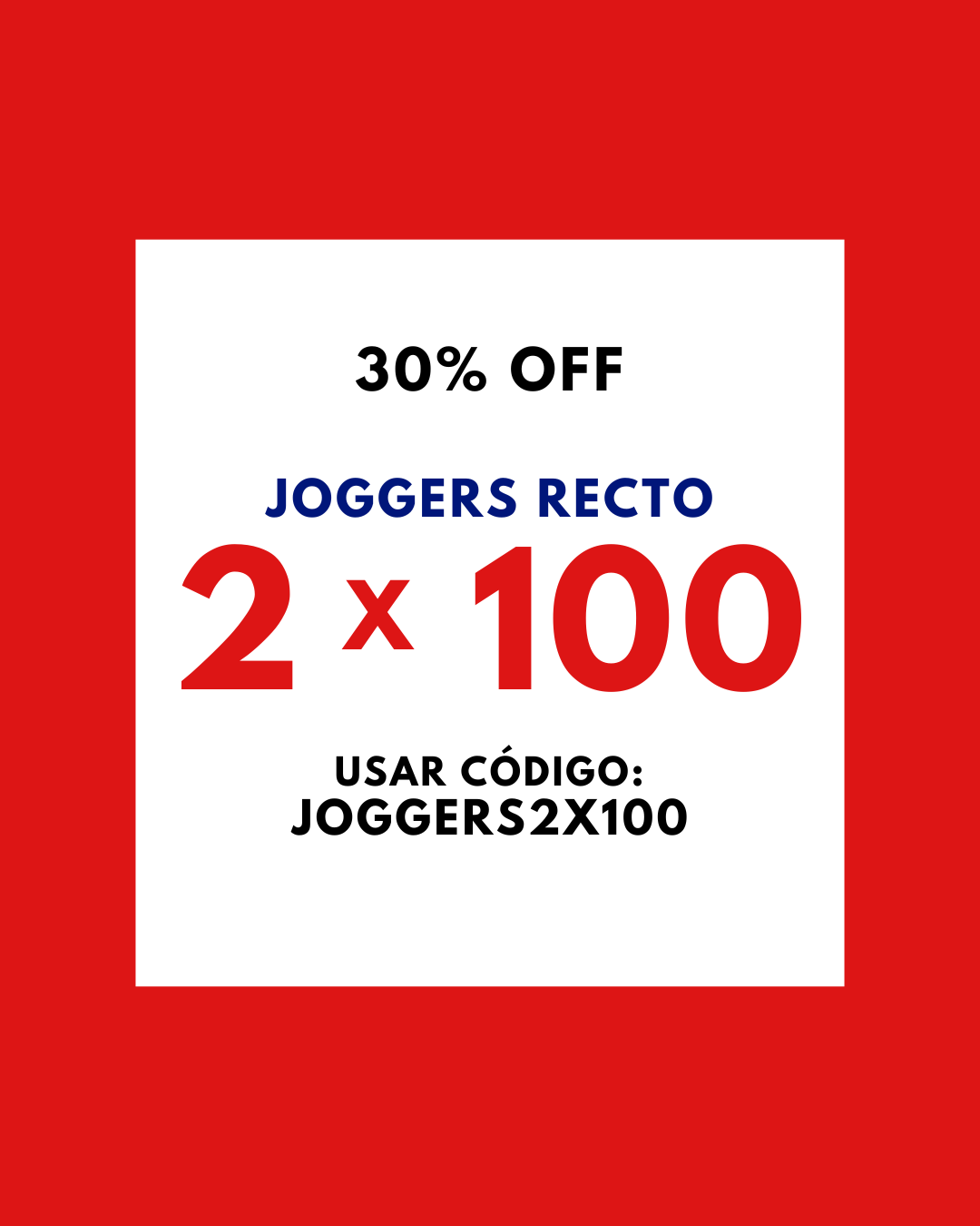 JOGGERS RECTO 2 X S/.100