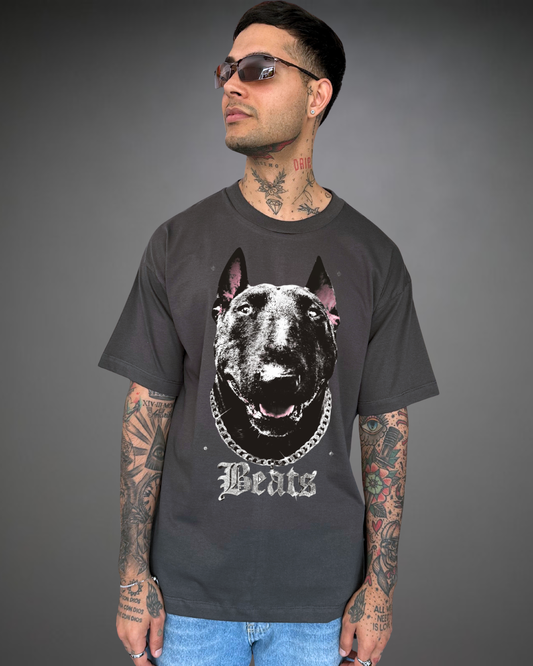Polo Hombre Oversize Beats Terrier - Plomo