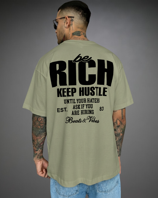 Polo Hombre Oversize Be Rich - Verde O.