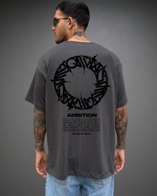 Polo Hombre Oversize Ambition - Plomo