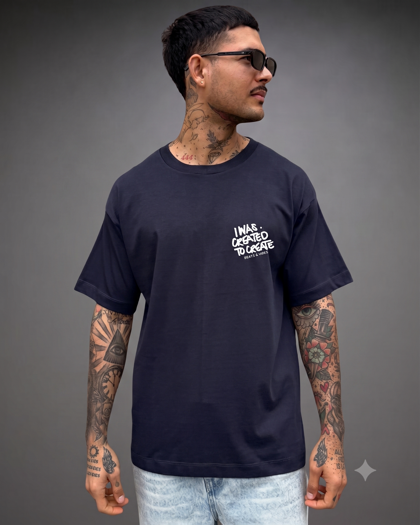Polo Hombre Oversize Mythology - Azul Oscuro