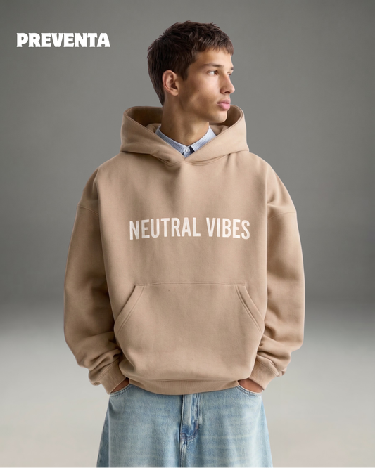 Hoodie Oversize Hombre Neutral Vibes - Arena