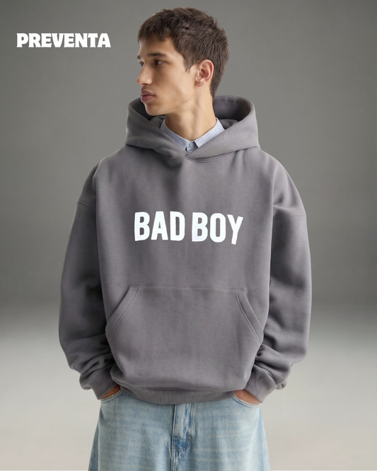 Hoodie Oversize Hombre BAD BOY - Plomo