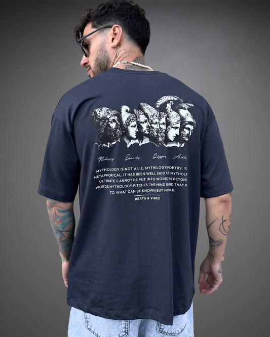 Polo Hombre Oversize Mythology - Plomo Oscuro