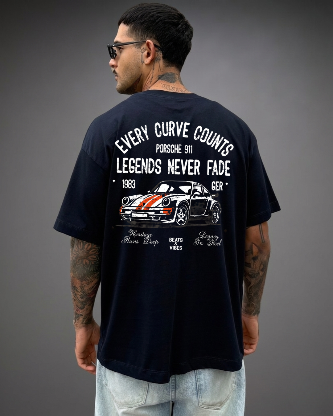 Polo Hombre Oversize Legends Porsche - Azul Noche