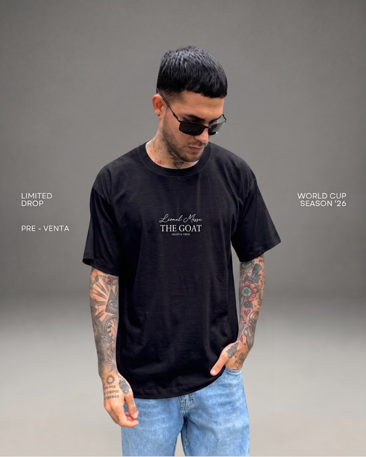 Polo Hombre Oversize ICONS Messi - Negro