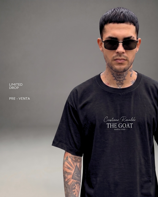 Polo Hombre Oversize ICONS Cristiano - Negro