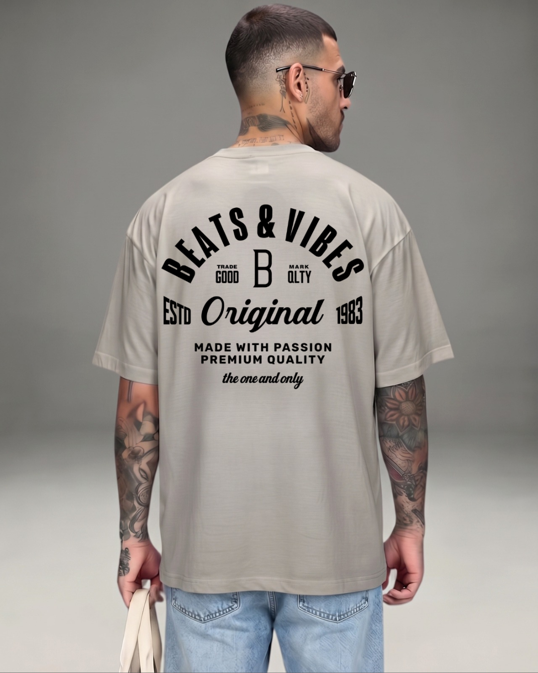 Polo Hombre Oversize Beats Originals 2.0 - Gris