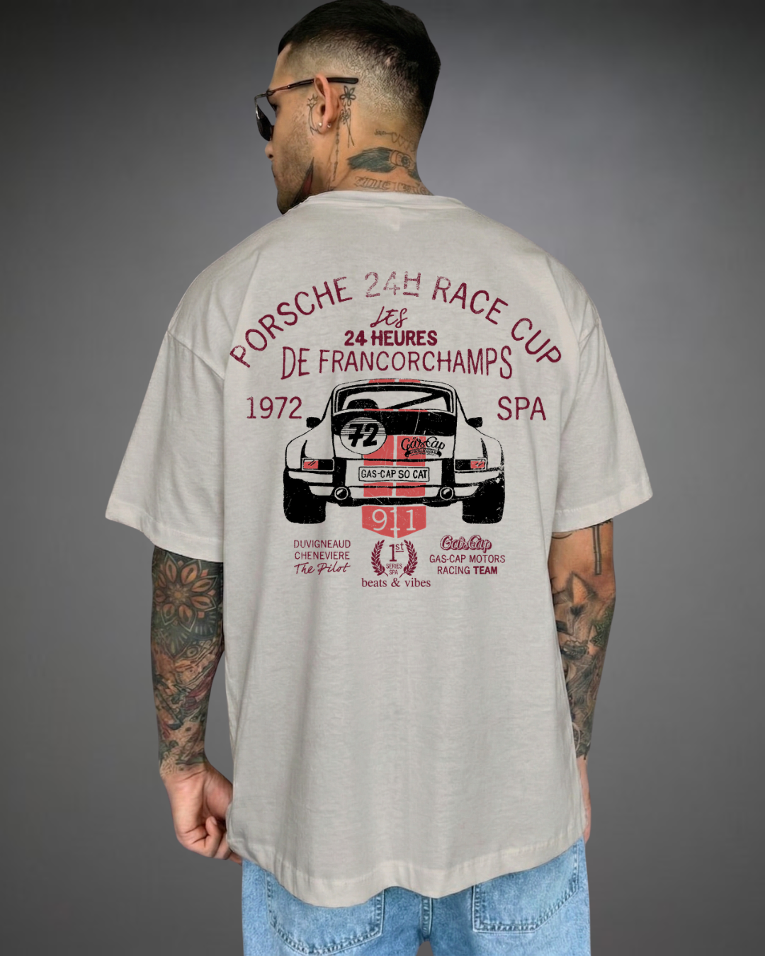 Polo Hombre Oversize The "P" Race Cup - Gris