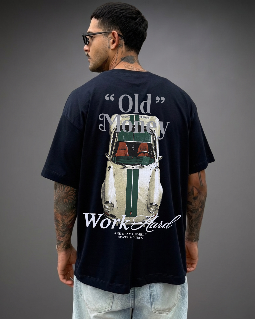 Polo Hombre Oversize Porsche Old Money - Azul Noche