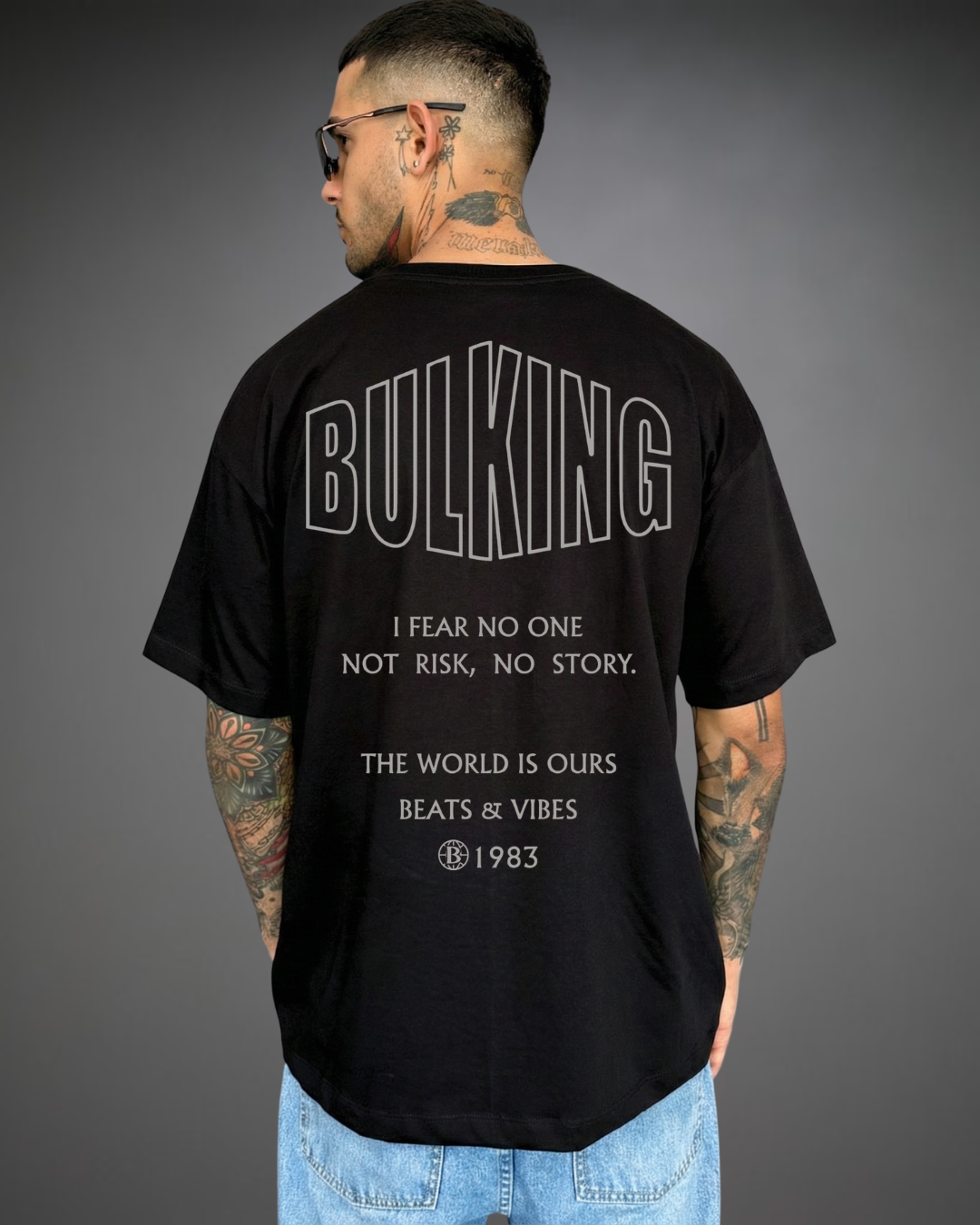 Polo Hombre Oversize Bulking GYM - Negro