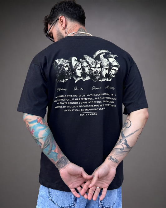 Polo Hombre Oversize Mythology - Negro
