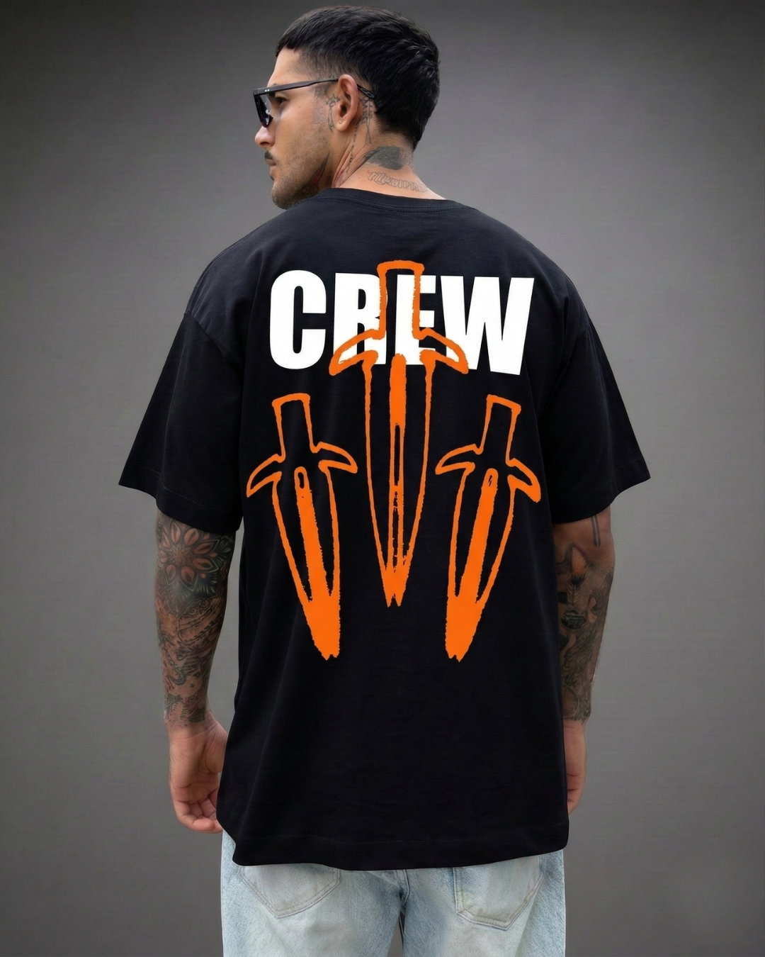 Polo Hombre Oversize CREW - Negro