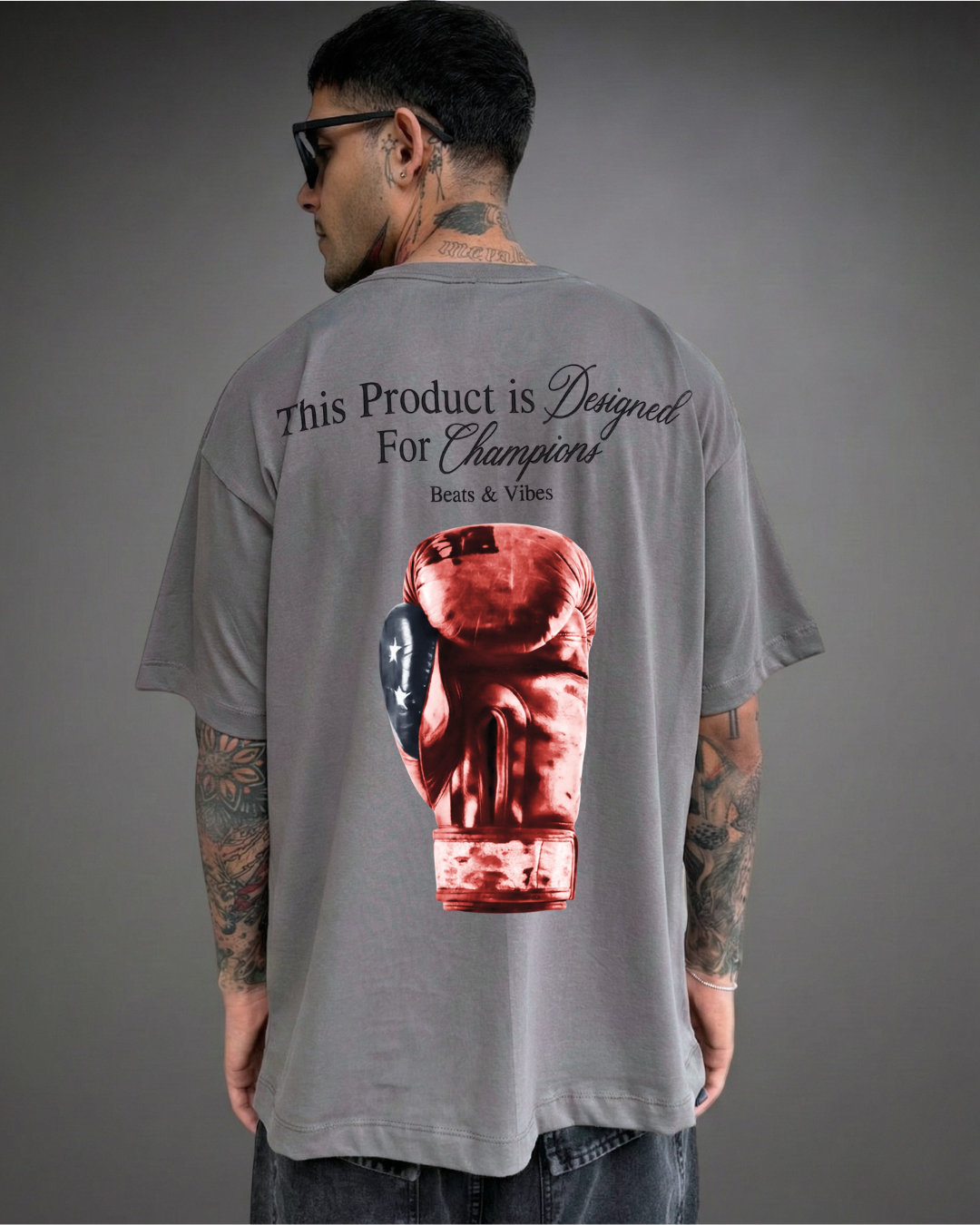 Polo Hombre Oversize Designed for Champions - Gris