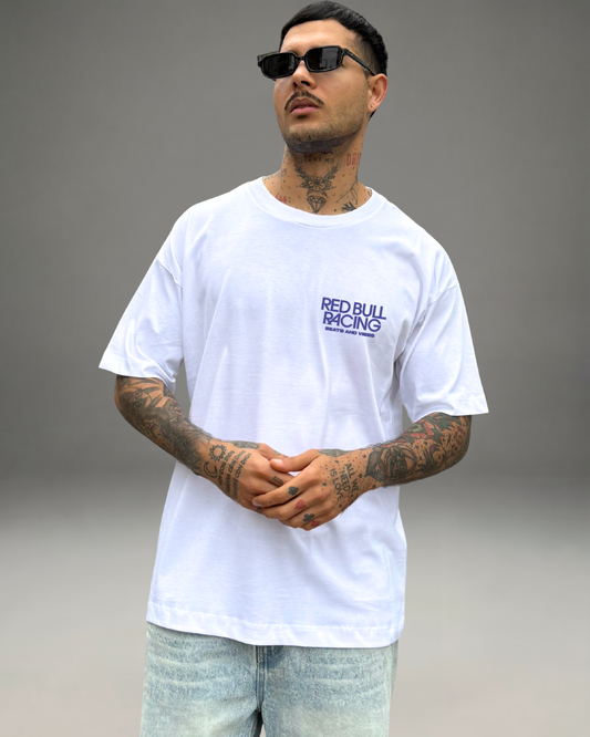 Polo Hombre Oversize Red Bull Racing - Blanco